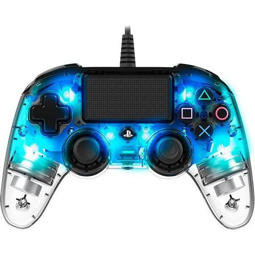 Bigben PS4 Nacon Compact Light Wired Controller prozirno-plavi slika 3