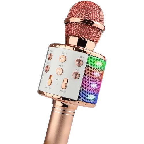 MANTA mikrofon bežični sa zvučnikom i karaoke funkcijom, LED rasvjeta MIC20-GL slika 3