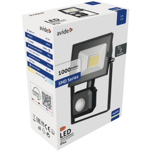 Avide reflektor sa senzorom Slim PIR LED SMD 820 lm 6K IP44 10W crni slika 3