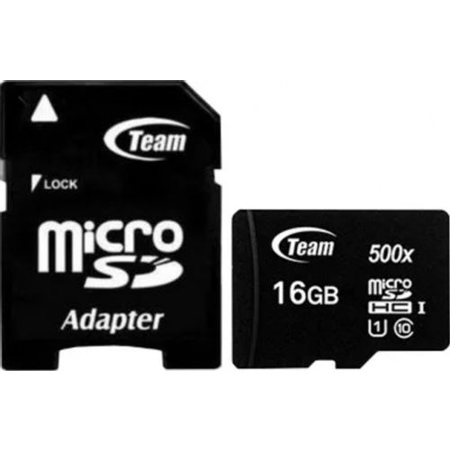 TeamGroup MICRO SDHC 16GB 80/15MB/s UHS-I U1 C10 +SD Adapter TUSDH16GCL10U03 slika 1