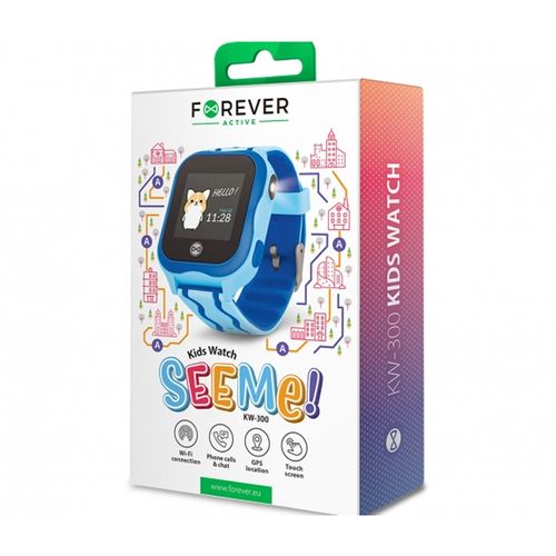 Forever GPS WI-FI kids watch See Me KW-300 blue slika 2