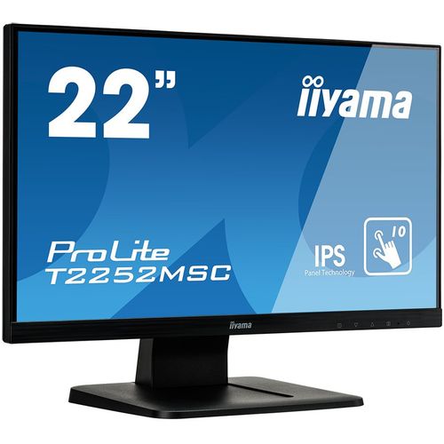 IIYAMA Monitor Prolite, 21,5" OGS-PCAP 10P Touch Screen, 1920x1080, IPS-slim panel design, VGA, HDMI, DisplayPort, 250cd/m² (with touch), 1000:1 Static Contrast, 7ms slika 2
