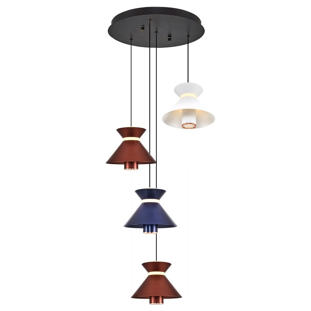 Luster 2803-4A-28 – boje: plava, smeđa, bijela slika 1