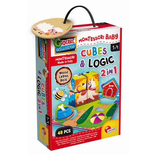 LISCIANI Montessori Wood logika i kocke 2u1, 48 dijelova 96879 slika 5