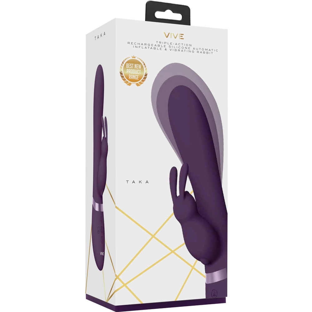 VIVE by Shots Taka - vibrator rabbit na napuhavanje i vibraciju - ljubičasta slika 3