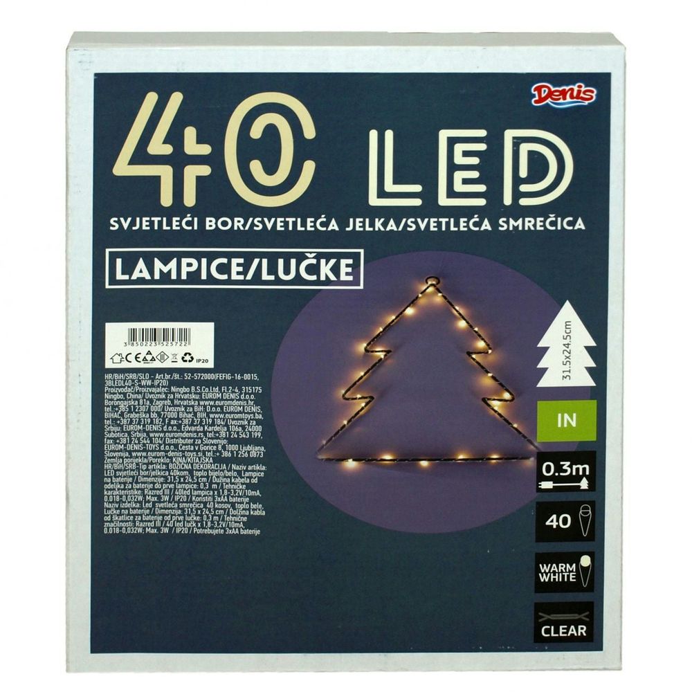 Denis Dekorativni okvir jelka sa LED lampicama slika 1