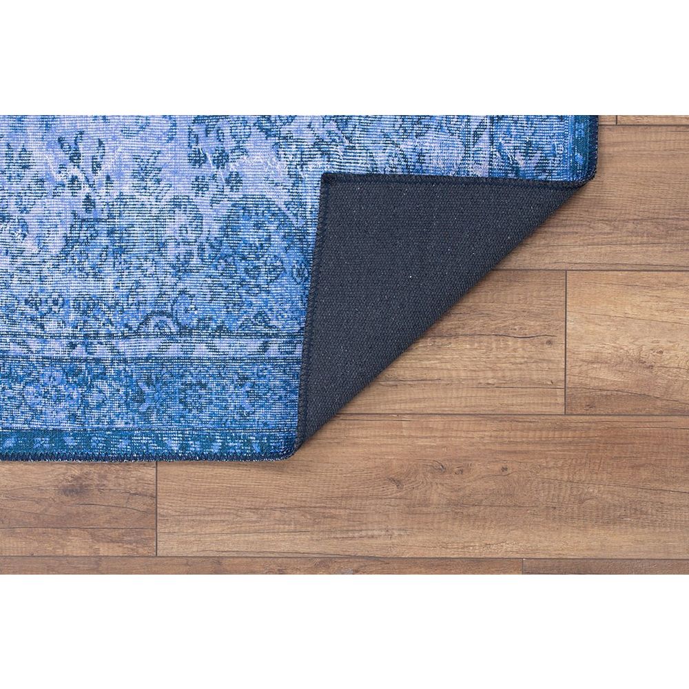 Tamno Plavi Višebojni Tepih Dorian Chenille - AL 157 (140 x 190 cm) slika 4