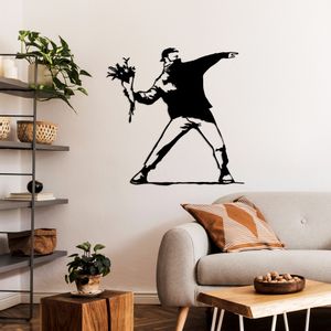 Wallity Metalna zidna dekoracija Banksy Metal 01