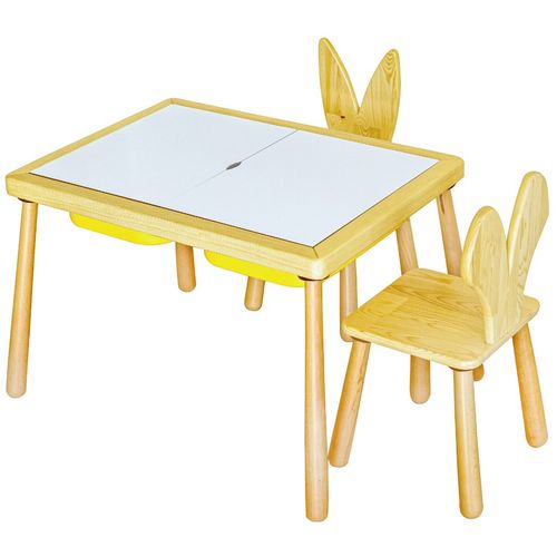 Woody Fashion Dječji stol set Table and 2 Chairs - Yellow slika 2
