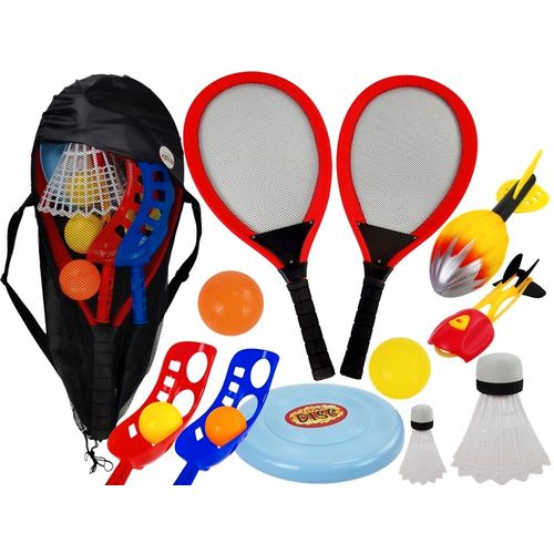 Set sportskih igara badminton + frizbi + hvatanje loptica slika 1