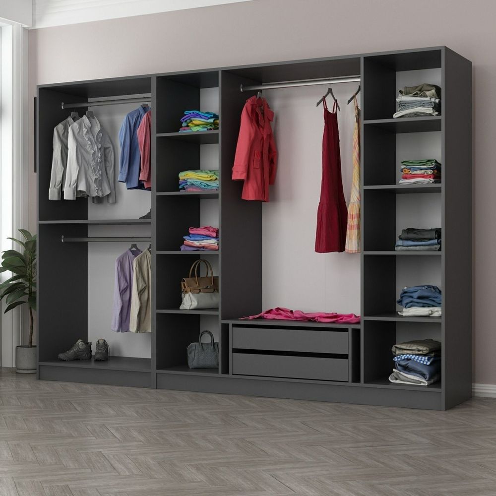 Kale - 6653 Anthracite Crna Garderober slika 4
