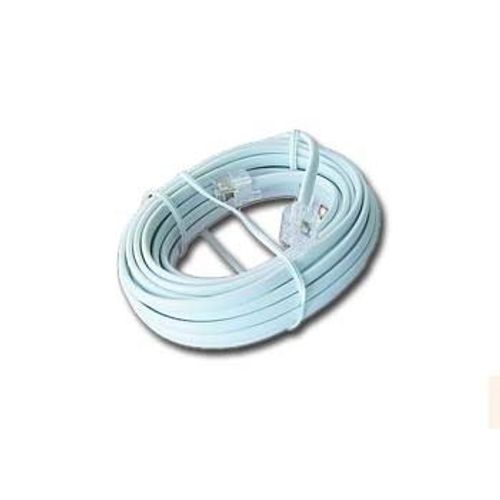 Gembird Telephone cord 6P4C, 3 meters, white slika 1