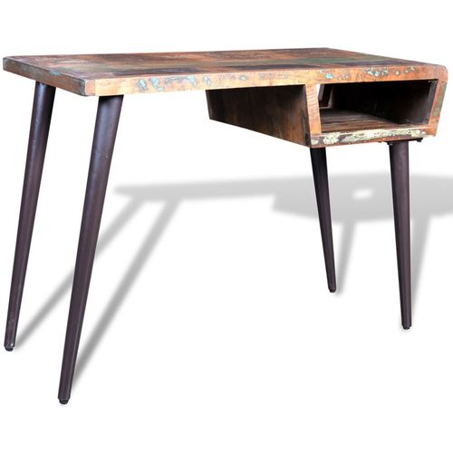 Radni stol od obnovljenog drva sa željeznim nogama slika 9