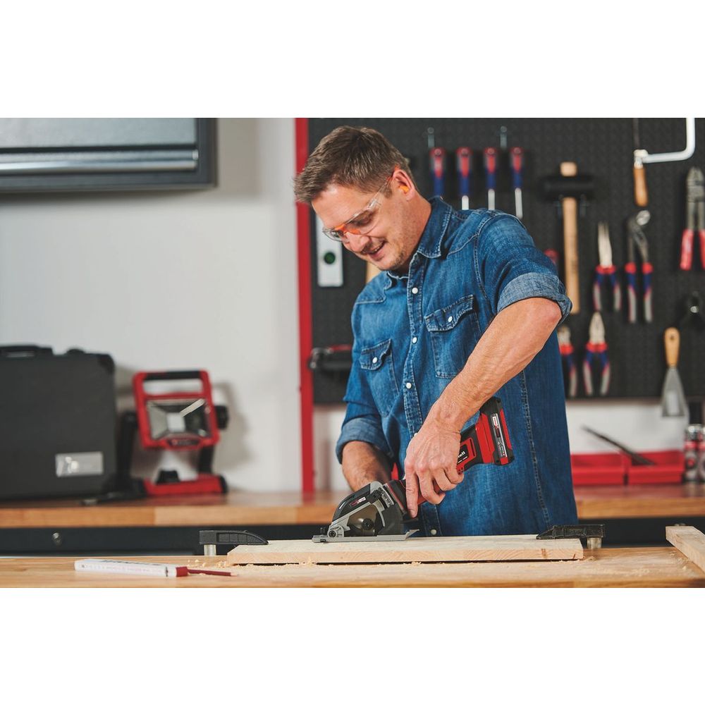 Einhell Akumulatorski mini cirkular TE-CS 18/89 Li - Solo + Baterija 2.5 Ah i punjač slika 5