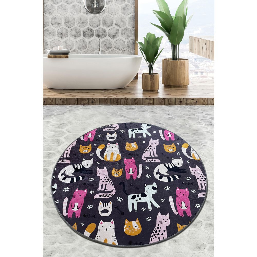 Šareni Kupatilski Tepih Park Cat Djt (140 cm) slika 1