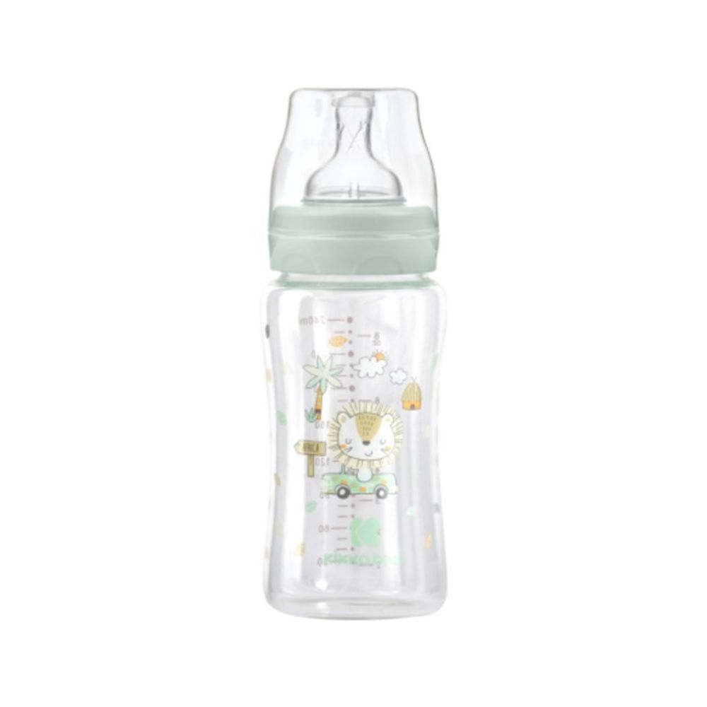 Kikka Boo Staklena flašica Jungle King 240ml 3m+ Mint slika 1