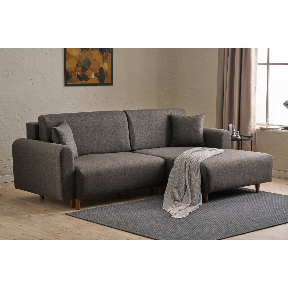 Mane Right - Antracitni Kutni Sofa-Krevet slika 1