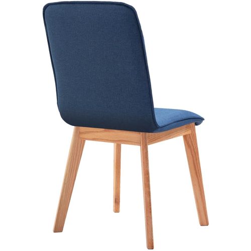 Blagovaonske stolice tkanina i hrastovina 2 kom plave slika 17