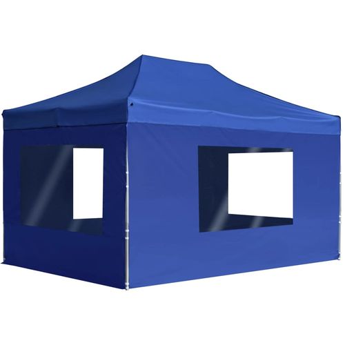 Profesionalni sklopivi šator za zabave 4,5 x 3 m plavi slika 36