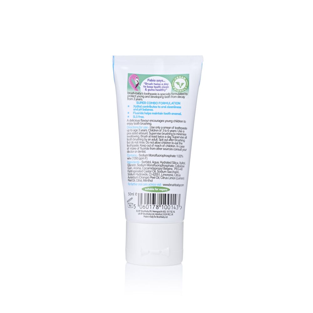 Brush-Baby Dječija pasta za zube sa voćnim okusom 50ml - Tutti Frutti slika 2