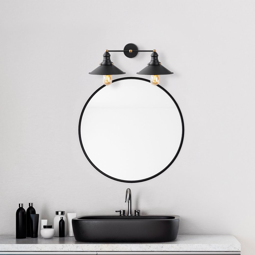 Zidna lampa Conical 12190 u crno-zlatnoj boji slika 2