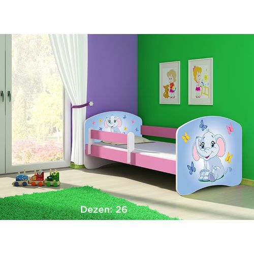 Deciji krevet ACMA II 160x80 + dusek 6 cm PINK26 slika 1