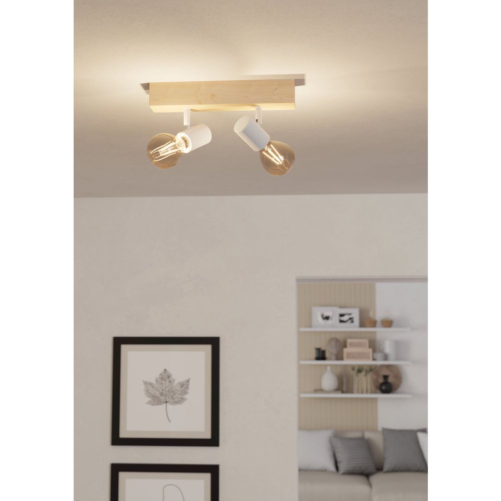 Eglo reflektor townshend 3 e27 2x60w smeđe, bijelo š:50mm slika 2
