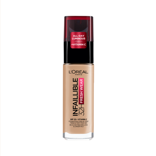 L'Oreal Paris Infaillible 32H Fresh Wear tečni puder 125 Natural Rose slika 2