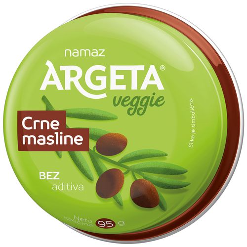 Argeta veggie crna maslina 95g  slika 1