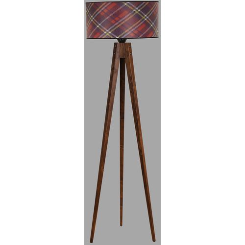 Tripod ceviz lambader silindir 03 abajurlu Multicolor Floor Lamp slika 1