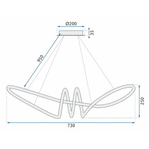 TOOLIGHT Moderna stropna svjetiljka LED + PILOT APP824-CP Gold slika 5