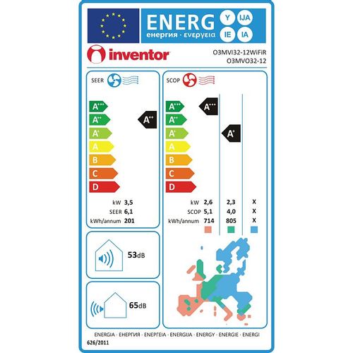 Inventor klima uređaj Omnia Eco 12WiFiR komplet slika 5