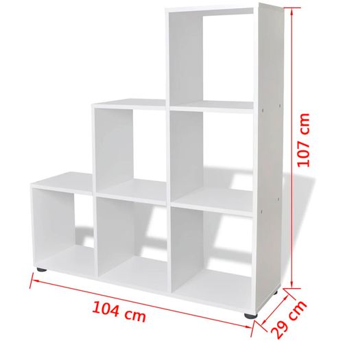 242552 Staircase Bookcase/Display Shelf 107 cm White slika 29