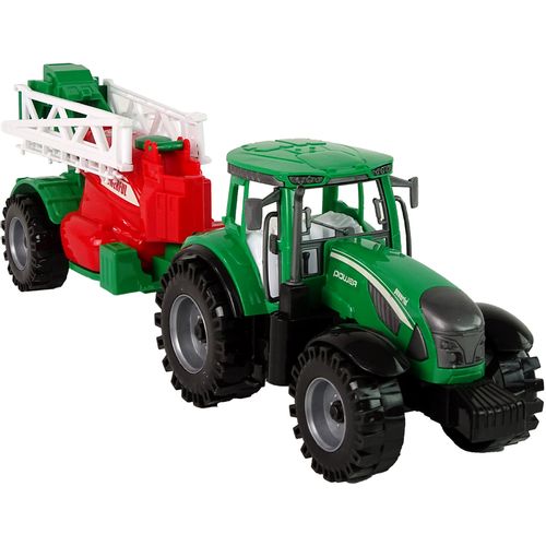 Zeleni traktor sa crvenom prskalicom slika 6