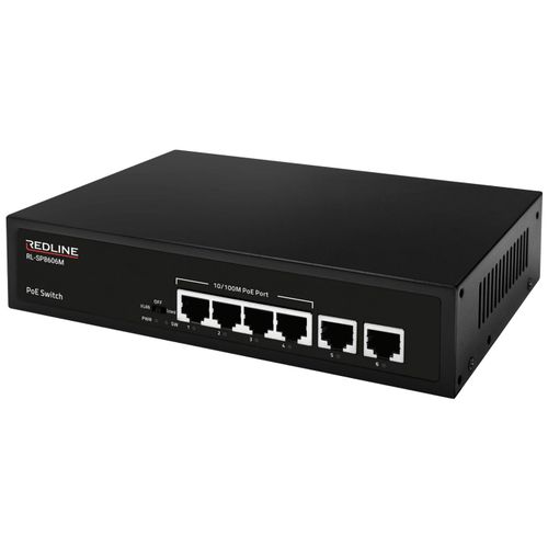 Redline PoE mrežni switch, 6 port RJ-45 , 4 Poe / 65W - RL-SP8606M slika 1