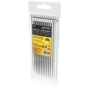 Entac Plastične vezice 2,5mm x 150mm, 50 kom. - Cable Tie 2.5mmx150mm White