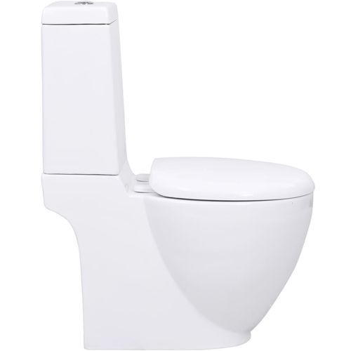 Keramička okrugla toaletna školjka s protokom vode bijela slika 44