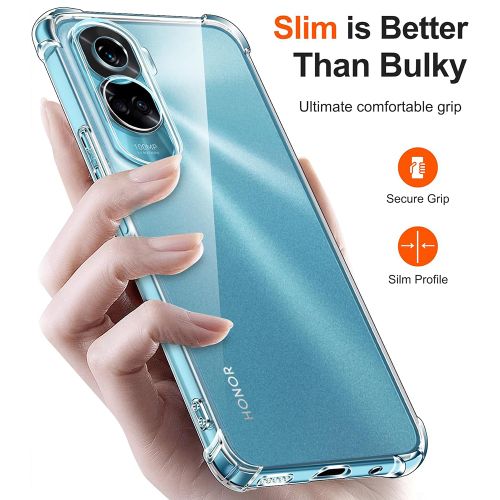 Techsuit Shockproof Clear Silicone prozirna maskica otporna na udarce za Honor 90 Lite slika 2