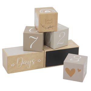 Label Label Drvene kocke Milestone, Nougat
