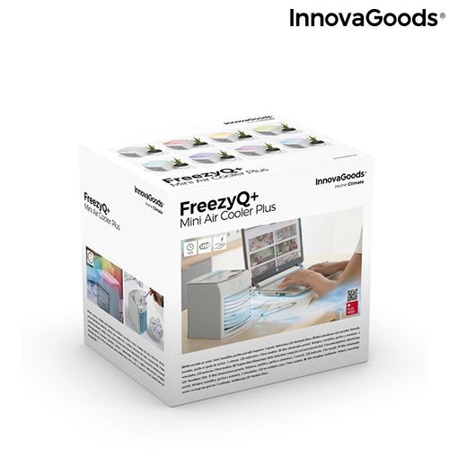 Mini evaporativni prijenosni klima uređaj s LED svjetlom Freezyq+ InnovaGoods slika 2