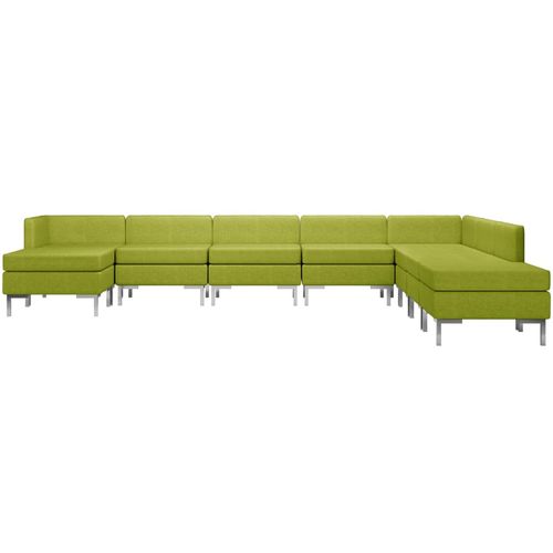 9-dijelni set sofa od tkanine zeleni slika 11