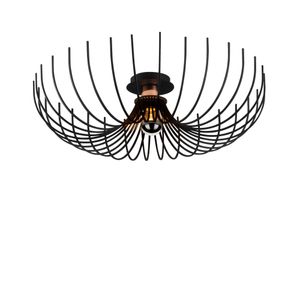 Opviq Stropna lampa ASPENDOS crna, metal promjer 56 cm, visina 16 cm, E27 40 W, Aspendos - N-639