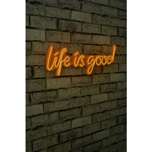 Wallity Ukrasna plastična LED rasvjeta, Life Is Good - Yellow slika 1