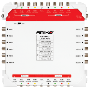 Amiko Multiswitch 9/12 sa dodatnim napajanjem, kaskadni - AMS9X12