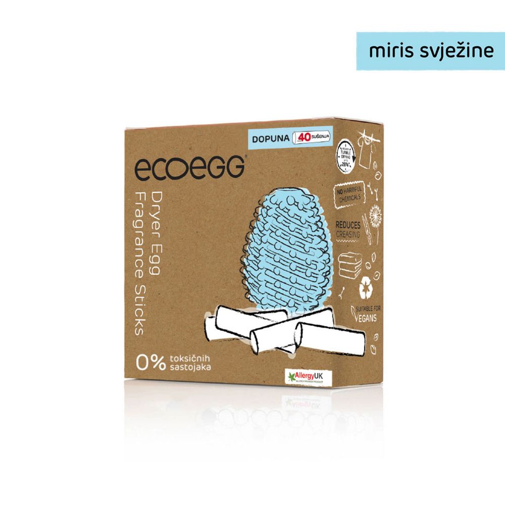 EcoEgg 3U1 Dopuna za eko jaja za sušilicu, 40 sušenja - Miris svježine slika 1