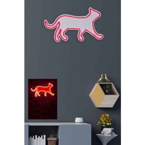 Wallity Ukrasna plastična LED rasvjeta, Kitty the Cat - Red slika 3