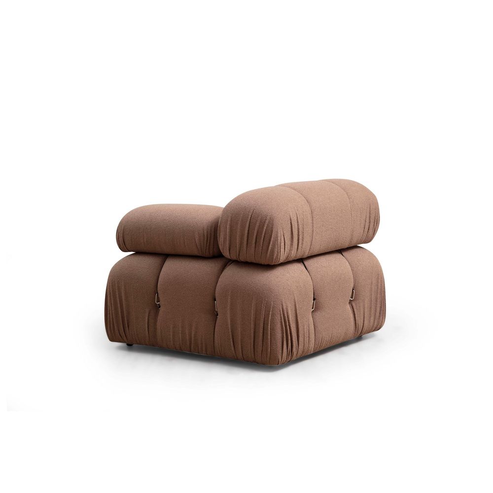 Bubble 1R - Smeđi Bouclette Sofa za Jednu Osobu slika 2