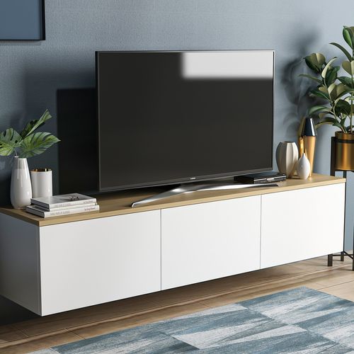 Woody Fashion Polica za TV NEON, Neon - White slika 6