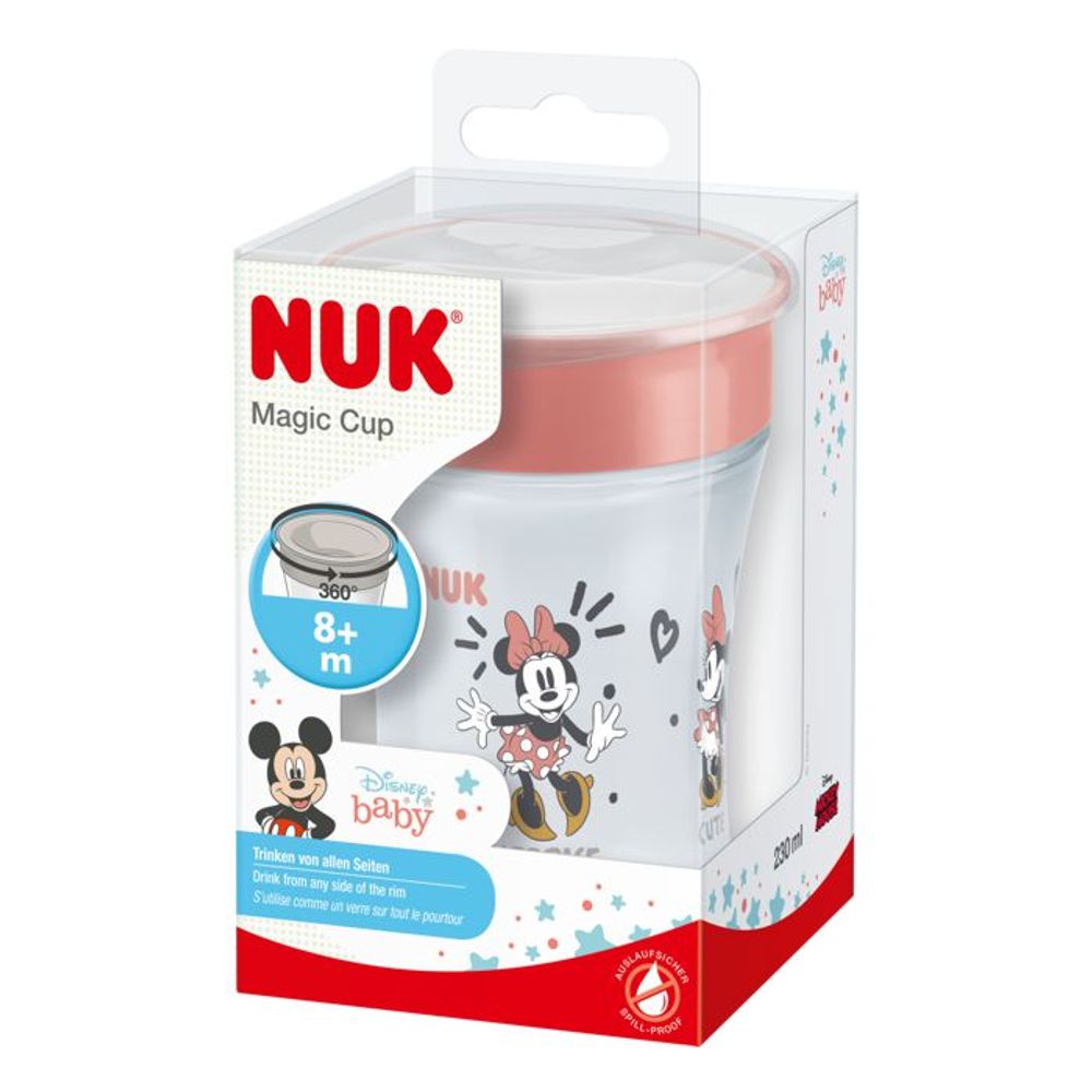 NUK Čaša Evolution Magic Cup 8m+ 230ml, Minnie - Crvena slika 2