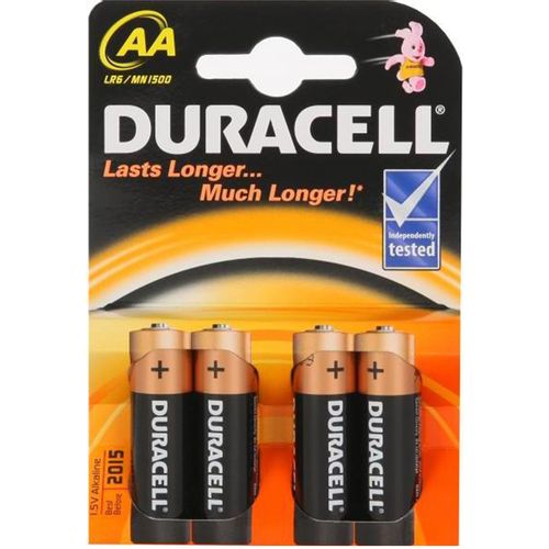 Baterija LR 6 alkalna Duracell AA 1/4 blister slika 1